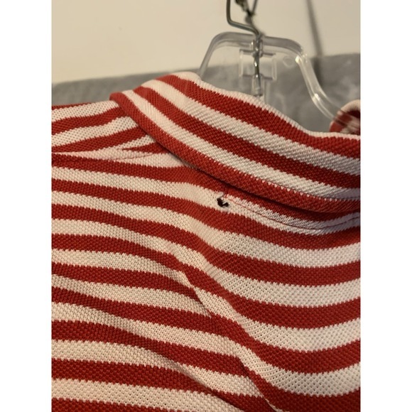 Polo Ralph Lauren‎ Striped Crest Emblem Short Sleeve Polo Mens Med USA Made Flaw - Picture 10 of 10